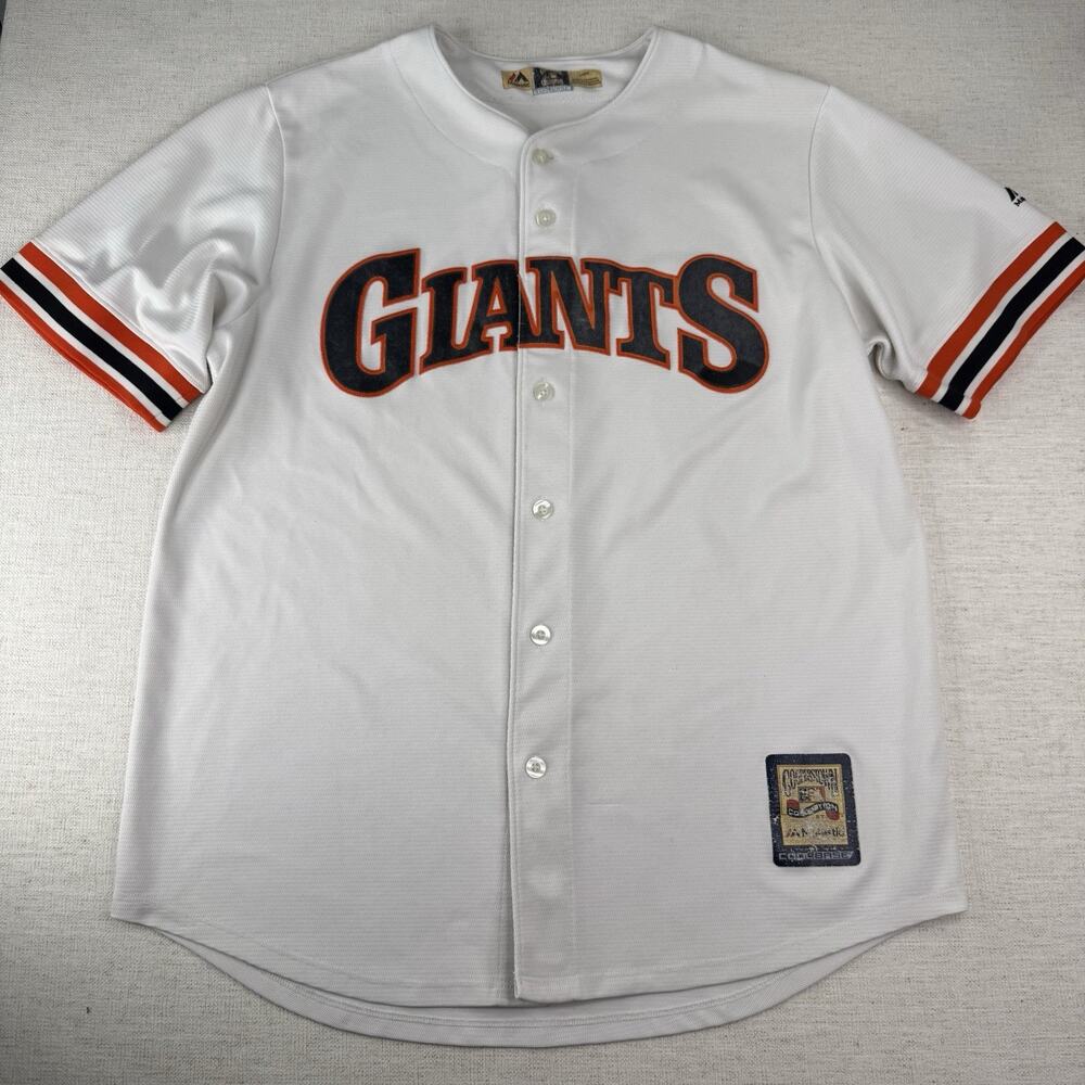 Majestic Cooperstown Collection Cool Base San Francisco Giants Jersey Size L